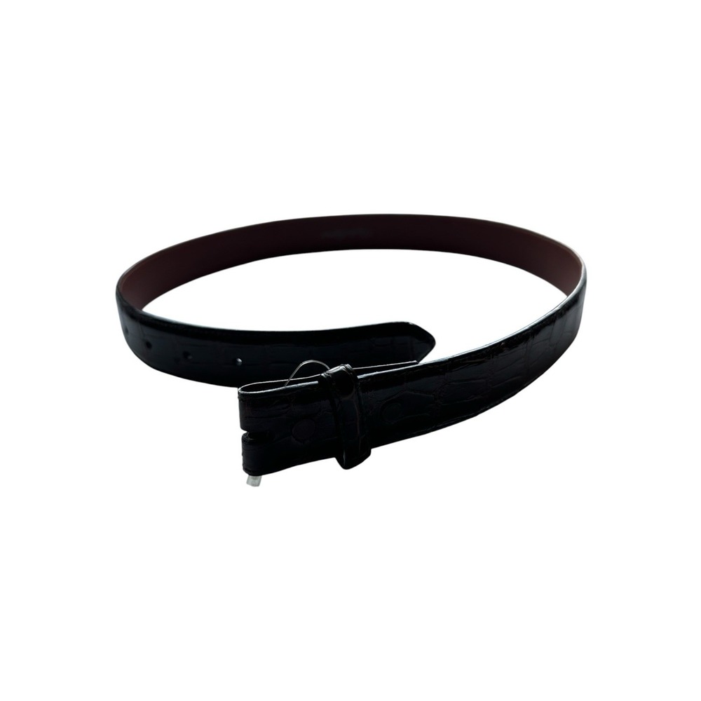 Bespoke Dark Brown Genuine American Alligator Womens Belt Size S NWOT